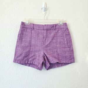 Madewell New Haven Purple 100% Cotton Shorts Size 2 Summer 2012 Preppy Spring